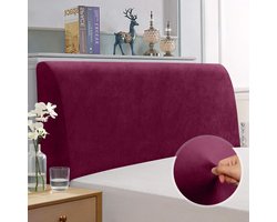 Headboard Covers Velvet Elastic All Inclusive Protector King Double Bed Grey-Wine Red hoofdbord hoes elastische