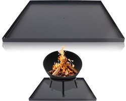 HEAT Bodemplaat 50x50 cm - Zwarte Stalen Bodemplaat voor Vuurkorf of Vuurschaal