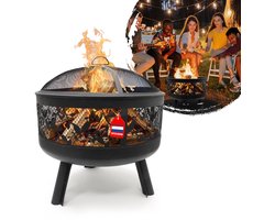 HEAT Outdoor Living Vuurkorf Alna Met Vonkenscherm En Grillrooster