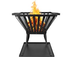 HEAT Outdoor Living Vuurkorf Skal - Inclusief Asopvangbak - 39x39x45 cm - Staal - Zwart