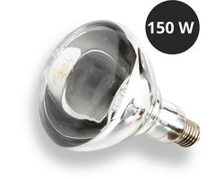 Heat Plus - Infrarood Warmtelamp 150W Wit - Infraroodtherapie bij Ontspanning en Pijnverlichting - Voor Optimale Verwarming