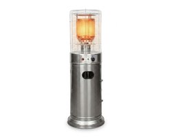 HEAT Salong Gasheater - Luxe Lounge Terrasverwarmer - Gas - 30 mbar - 11.000 W - RVS - Heater voor Tuin & Terras - 46x46x135 cm