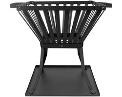 HEAT Skal Vuurkorf met Bodemplaat - Stalen Tuinhaard voor Terras - 39x39x45 cm
