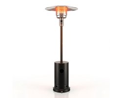 HEAT Solvarme Gasheater - Luxe Lounge Terrasverwarmer - 30 mbar - Zwart - 13.000 W - Verrijdbare Heater voor Tuin & Terras