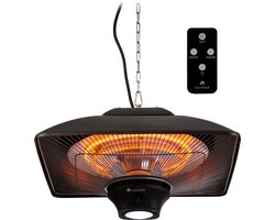 Heat Square infrarood terrasverwarmer 1000/2000W carbon IP24 LED