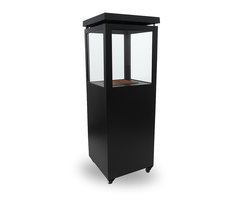 HEAT Utevarme - Terrasverwarmer op Gas - Loungeheater - Gaskachel - 6.5 kW - Zwart - 40 x 40 x 132,5 cm