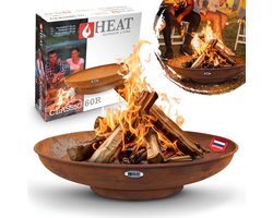 HEAT Vuurschaal 60 cm Roest - Vuurkorf voor Buiten - Gelakt Staal - 60x60x16 cm