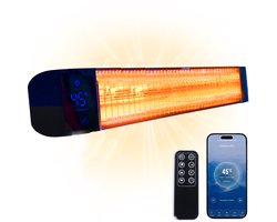 Heater Terrasverwarmer met App 2400W - Elektrisch - Bewegingsensor - Waterdicht - Heater - Afstandbediening - Infrarood - Hangend - Silvergear