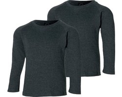 Heatkeeper two-pack thermoshirt kinderen - Antraciet - 140/146