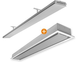 Heatstrip Elegance 2400 Watt met Inbouwframe - Elektrische Infrarood Terrasverwarming - Heater - Geen rode gloed