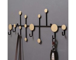 Heavy Duty Entryway Coat Hooks Wall Mounted Rack - 5 Hook Gold Hanging Rack for Hat Bags Towel - Living Room Organizer hook coat rack wall mounted