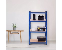 Heavy-Duty Stelling – Opslagrek – Metaal Rek – Werkplaats Rek – Kelder Rek – 720 Kg Draagkracht – 80 x 40 x 160 cm – Boltless Montage