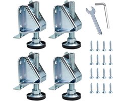 Heavy Duty verstelbare meubels leveler - 4 stuks meubels nivellering voeten - M10 robuuste staal meubels voeten voor tafels - rekunits - kasten - werkbank met slotmoeren