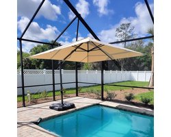 Heavy-Duty Vulbare Parasolvoet XL (90 x 89 cm) – Universele Zweefparasol Basis tot 150 kg – Antraciet