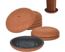 Heavy Furniture Glides - 8 Stuks - Meubelbescherming - Herbruikbare Bescherming tegen Krassen en Geluiden - Houten Vloer Beschermers voor Stoelpoot Caps Ronde Bruin