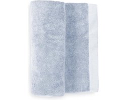 Heckett & Lane 2-pack katoen strandlakens ijsblauw - 90x180 - luxe uitstraling - huidvriendelijk en duurzaam