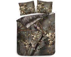 Heckett & Lane Albert - Dekbedovertrek - Eenpersoons - 140x200/220 cm + 1 kussensloop 60x70 cm - Forest Green