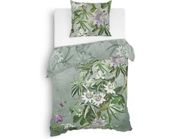 Heckett & Lane Bertil Dekbedovertrek - Twill - Eenpersoons - 140x200/220 cm - Laurel Green