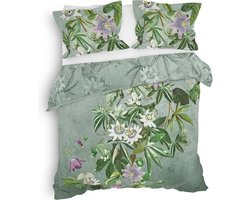Heckett & Lane Bertil Dekbedovertrek - Twill - Tweepersoons - 200x200/220 cm - Laurel Green