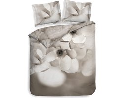 Heckett & Lane Charly Dekbedovertrek - Lits Jumeaux - 240x200/220cm - Katoen Satijn dekbedovertrek - Naturel