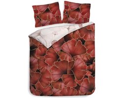 Heckett & Lane Daya - Dekbedovertrek - Eenpersoons - 140x200/220 cm + 1 kussensloop 60x70 cm - Plum Red