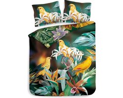 Heckett & Lane Eliana Dekbedovertrek - Lits-jumeaux - 240x200/220 cm - Green