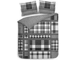 Heckett & Lane Jenna - Dekbedovertrek - Lits-jumeaux - 240x200/220 cm - Black/White