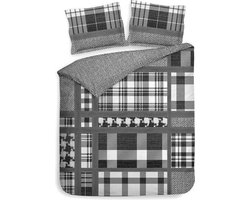 Heckett & Lane Jenna - Dekbedovertrek - Lits-jumeaux - 260x200/220 cm - Black/White