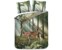 Heckett & Lane Jimmy Dekbedovertrek - Lits-jumeaux - 240x200/220 cm - Green