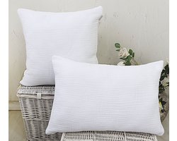 Heckett & Lane Kussen Noah Brilliant White 60 x 40 cm