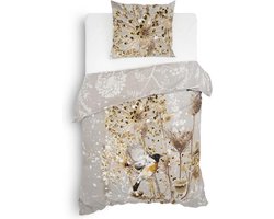 Heckett & Lane Malthe Dekbedovertrek - Eenpersoons - 140x200/220 cm - Taupe Grey