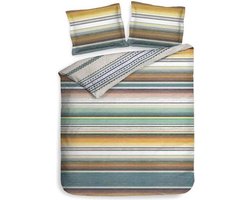 Heckett & Lane Nathan - Dekbedovertrek - Eenpersoons - 140x200/220 cm + 1 kussensloop 60x70 cm - Multi kleur