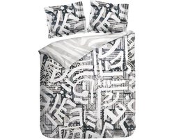 Heckett & Lane Odion Dekbedovertrek - Eenpersoons - 140x200/220 cm - Wild Grey