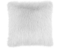 Heckett & Lane Perle Sierkussen - 48x48cm - Fake Fur - Misty White