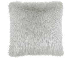Heckett & Lane Perle Sierkussen - 48x48cm - Fake Fur - Silver Grey