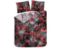 Heckett & Lane Ruma - Dekbedovertrek - Eenpersoons - 140x200/220 cm + 1 kussensloop 60x70 cm - Plum Red
