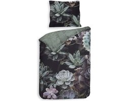 Heckett & Lane Scott Dekbedovertrek - Twill - Eenpersoons - 140x200/220 cm - Dark Green