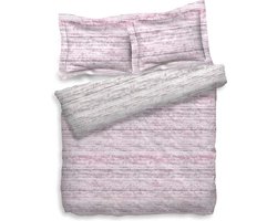 Heckett & Lane Sering Dekbedovertrek - Lits-jumeaux - 240x200/220 cm - Roze/Grijs