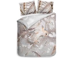 Heckett & Lane Sonny - Dekbedovertrek - Eenpersoons - 140x200/220 cm + 1 kussensloop 60x70 cm - Flint Taupe