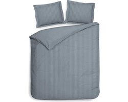 Heckett & Lane Stripe Dekbedovertrek - Litsjumeaux - 240x200/220 cm - Colonial Blue