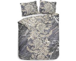 Heckett & Lane Victor - Dekbedovertrek - Eenpersoons - 140x200/220 cm + 1 kussensloop 60x70 cm - Marble Grey