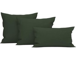 Heckett & Lane Wafel - Kussensloop - 50x50 cm - Bistro Green - 2 Stuks