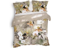 Heckett & Lane Walder - Dekbedovertrek - Eenpersoons - 140x200/220 cm + 1 kussensloop 60x70 cm - Tawny Taupe