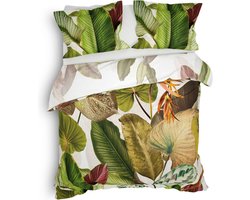 Heckett & Lane Xenia - Dekbedovertrek - Eenpersoons - 140x200/220 cm + 1 kussensloop 60x70 cm - Forest Green