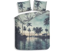 Heckettlane Aurora Dekbedovertrek - Tweepersoons - Bamboe - 200x200-220cm - Blauw