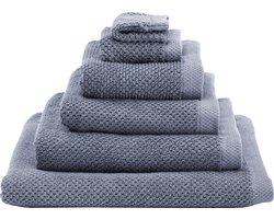 Heckettlane Badhanddoek Grant - Hotelkwaliteit Handdoek van 100% Katoen - 60x110 cm - Handdoekenset 2 Stuks - Blauw
