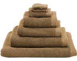 Heckettlane Badhanddoek Grant - Hotelkwaliteit Handdoek van 100% Katoen - 60x110 cm - Handdoekenset 2 Stuks - Bruin