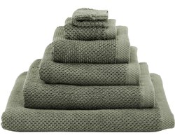 Heckettlane Badhanddoek Grant - Hotelkwaliteit Handdoek van 100% Katoen - 60x110 cm - Handdoekenset 2 Stuks - Groen