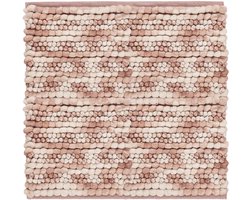 Heckettlane Badmat Brenda - Badkamermat - Antislip tapijt - 60x60 cm - Roze