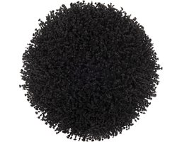 Heckettlane Badmat Onda - Badkamermat - Bidetmat - Antislip tapijt - 60 cm - Rond - Zwart